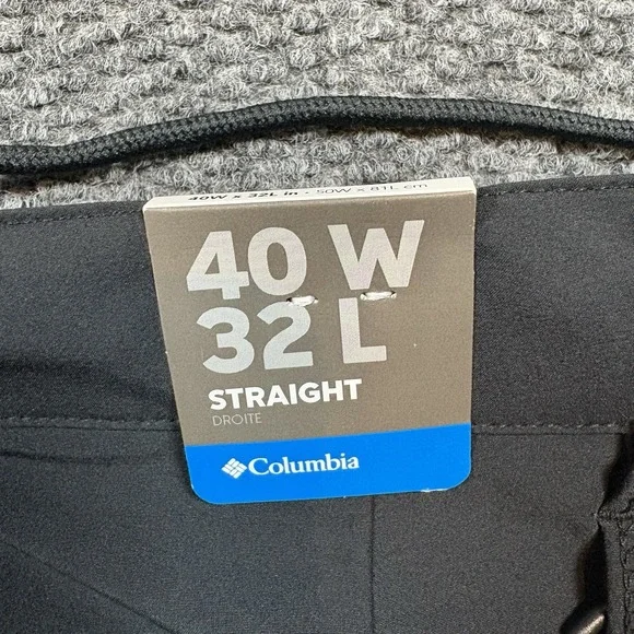 Columbia Omni-Shade Landroamer Pants Mens 40x32 Black Performance Straight Fit - Picture 3 of 14
